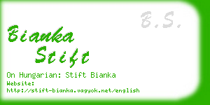 bianka stift business card